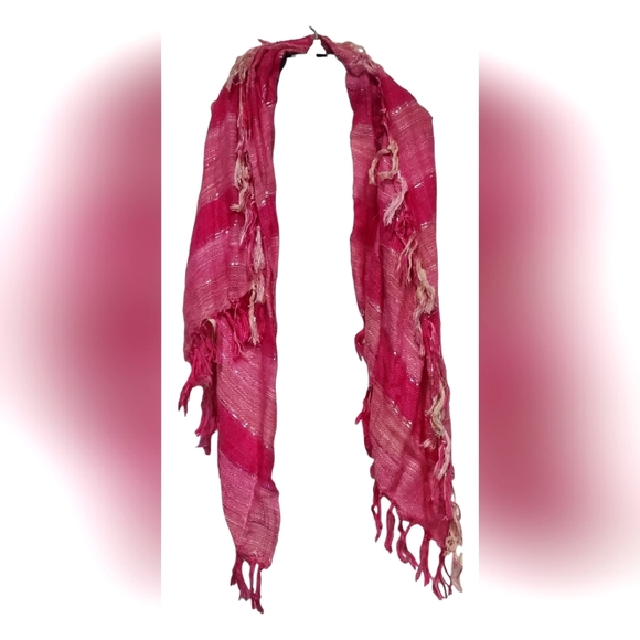 ELEGANT Shawl Style Scarf Pink - Picture 3 of 4